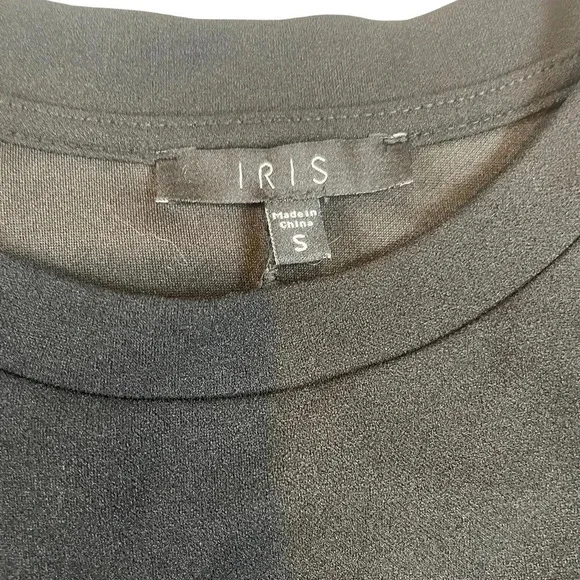 Iris Black casual dress with Side Red/White Stripe • Size Small - Picture 5 of 5